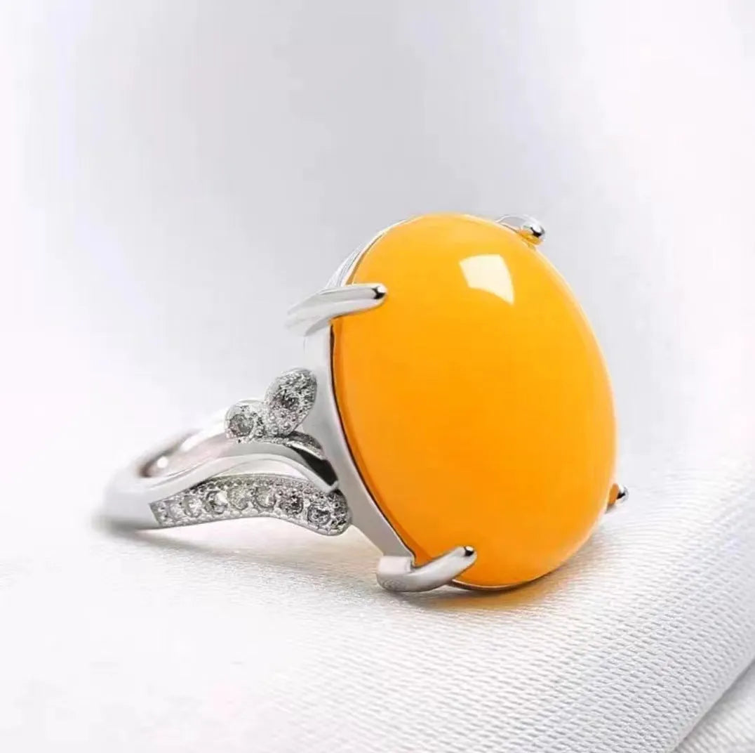 Adjustable natural sapphire ring with geometric ethnic design in five colour options