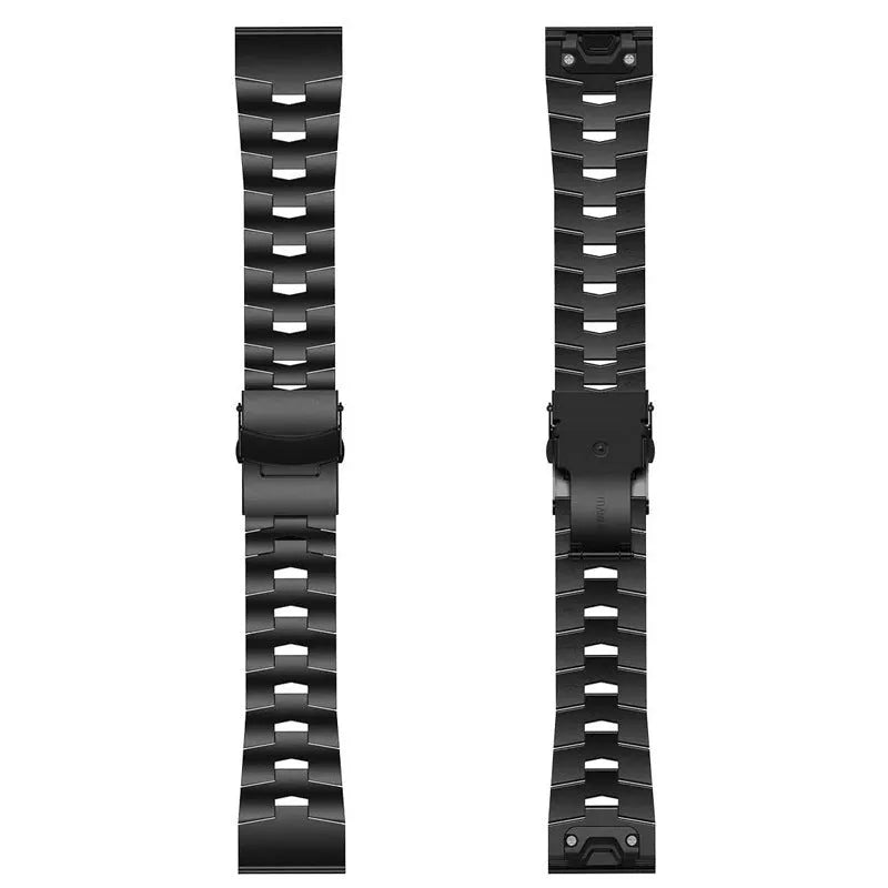 Garmin Fenix series replacement watch strap for Jiaming watches in silver, black and titanium colours