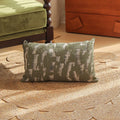 Square Jacquard cushion cover with yarn-dyed floral pattern in various colours, shown at 45cm size.