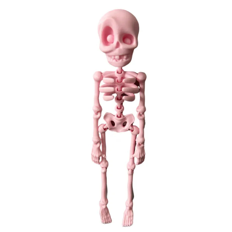3D printed PLA skull ornament refrigerator magnet in assorted colours, 18cm high.