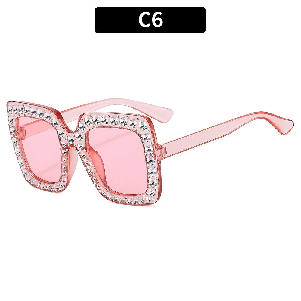 Plastic box sunglasses with multiple colour combinations including black frame grey piece and bright coloured options