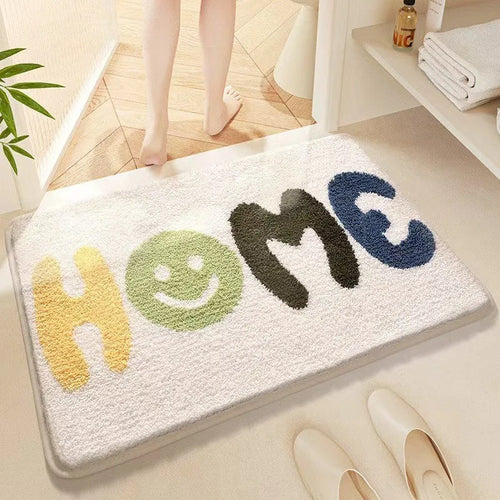 Rainbow pattern Sky Sea colour cashmere carpet floor mat with plastic bottom resistant to dirt