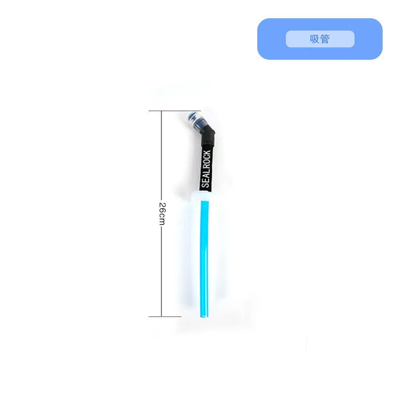 Rigid plastic portable hydration straw for mountain climbing and off-road cycling