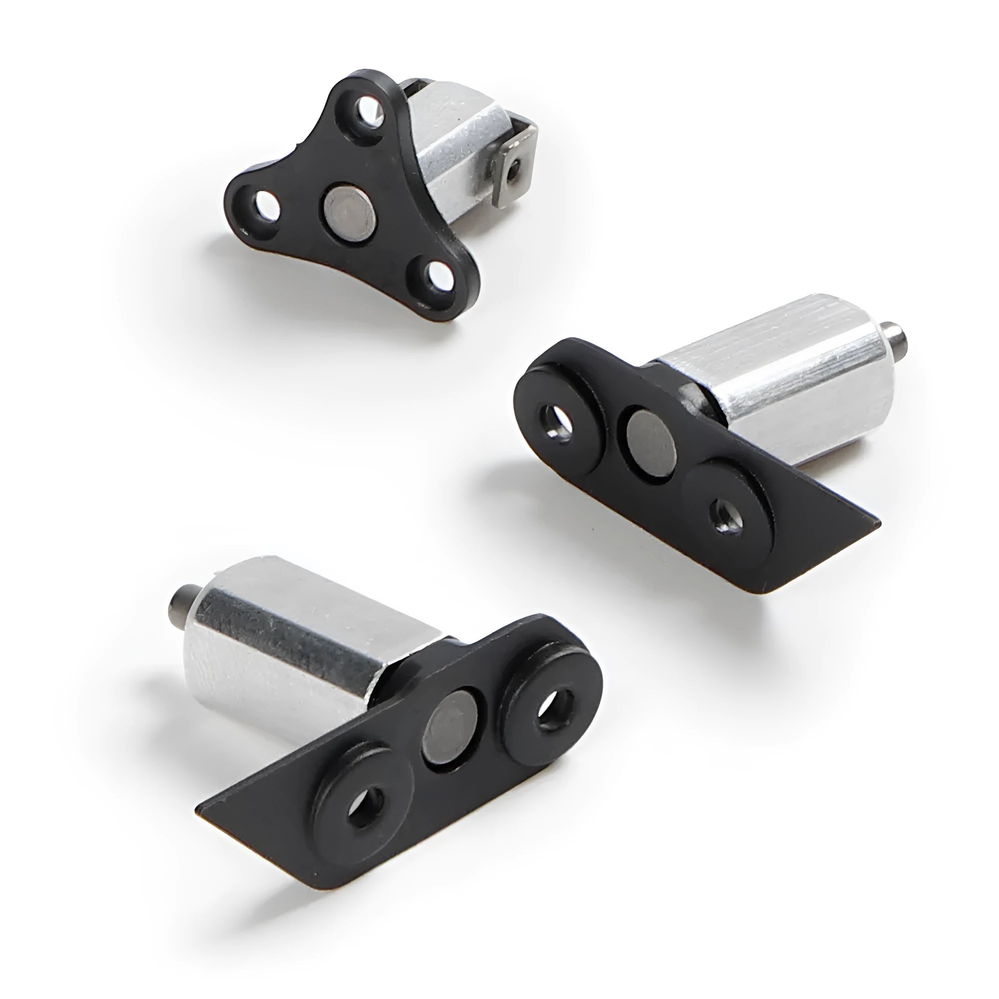 Drone motor rotating shaft kit showing front spindle and rear axle components