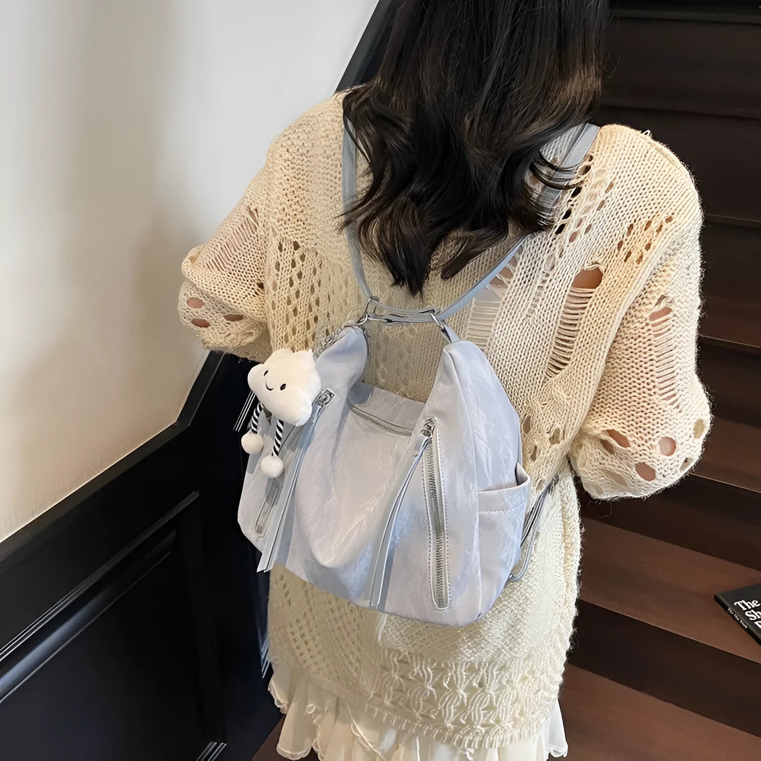 Women's soft PU fashion backpack in multiple colour options showing casual design