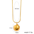 Stainless steel necklace with fruit pendants: apple, grape, watermelon, banana, pineapple, strawberry.