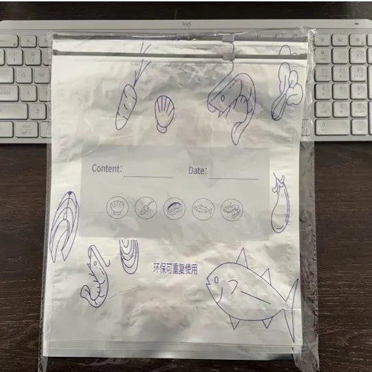 Aluminium foil sealed storage bags in small, medium, and large sizes with zip closure