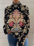 Black turtleneck sweater with 3D pattern and sunken stripe knitted texture in loose Japanese Korean style