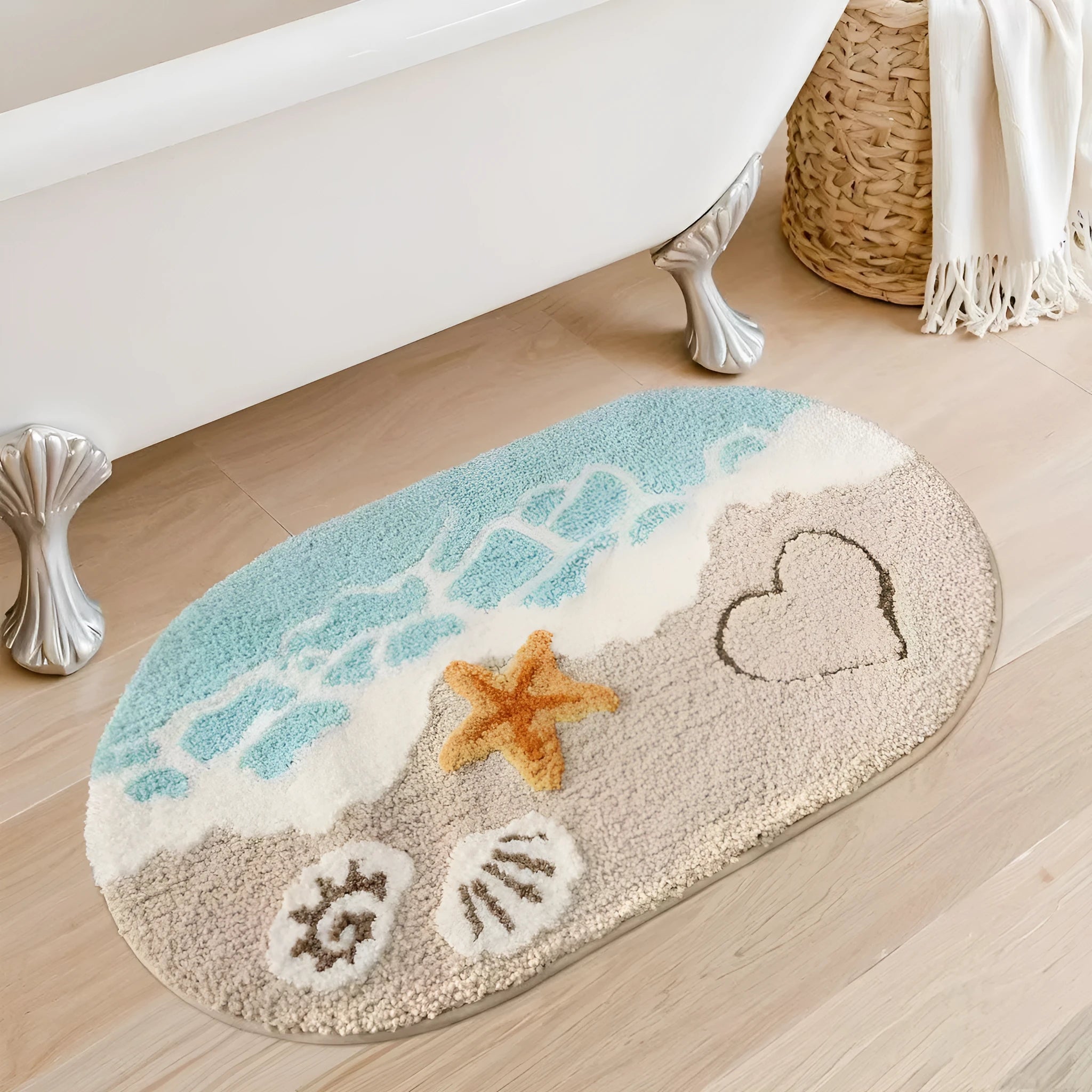 Rainbow pattern Sky Sea colour cashmere carpet floor mat with plastic bottom resistant to dirt