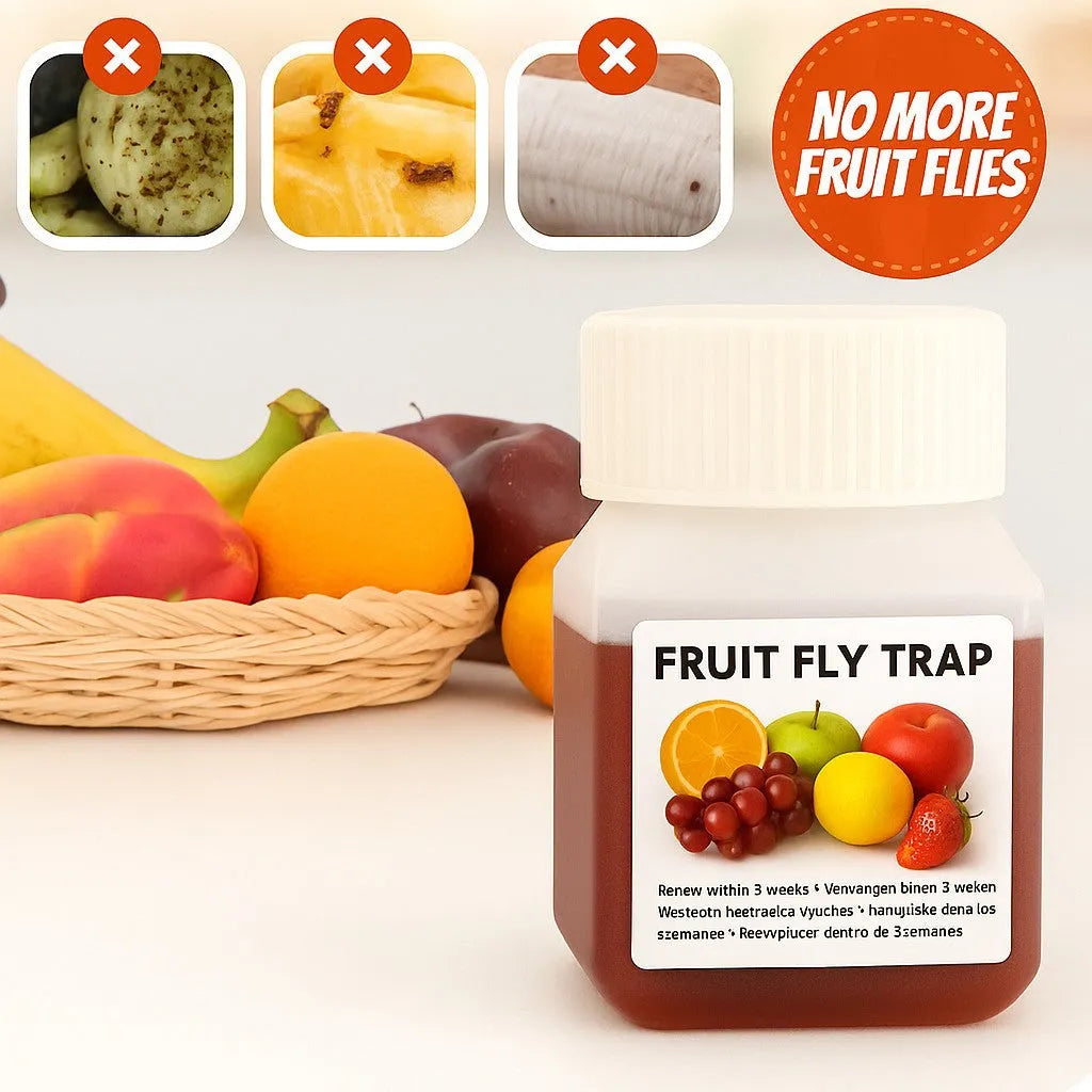 Bottle of fruit fly bait liquid for homemade traps with SK003 specifications