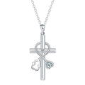 Copper cross stethoscope necklace with electroplated finish, original medical-themed design