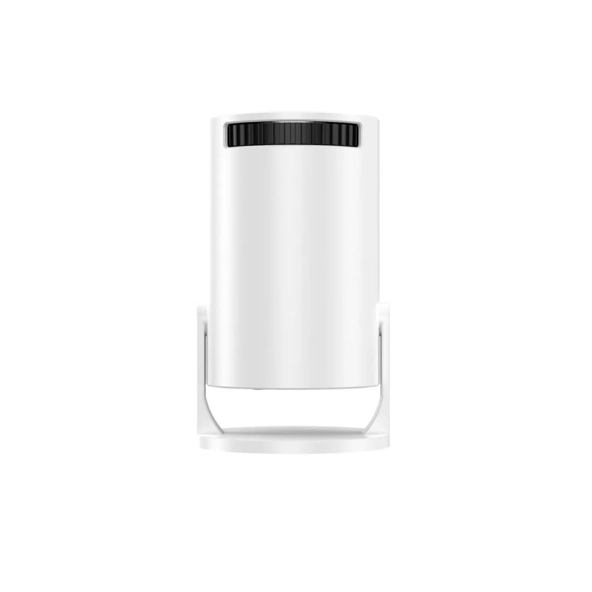 White MINI wireless HD portable projector showing 1080p resolution and wireless connectivity features
