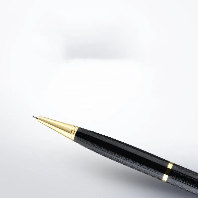 Black pen shaped audio recorder with zinc alloy shell for discreet recording