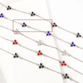 Women's stainless steel bracelet with three geometric diamond designs in various colour options