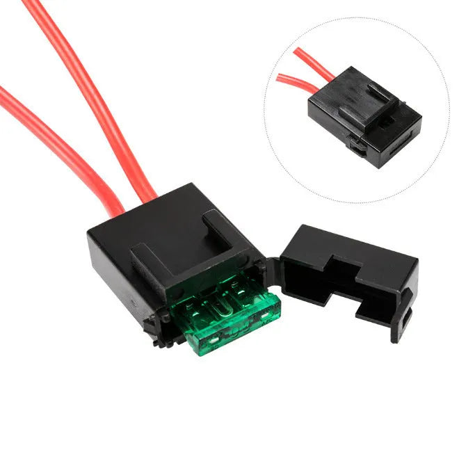 Black off road LED spotlight wiring harness with switch, 2 metres long