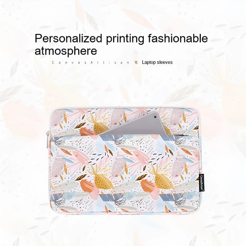 White waterproof laptop inner bag sleeve for 14-inch computers made from PU leather.