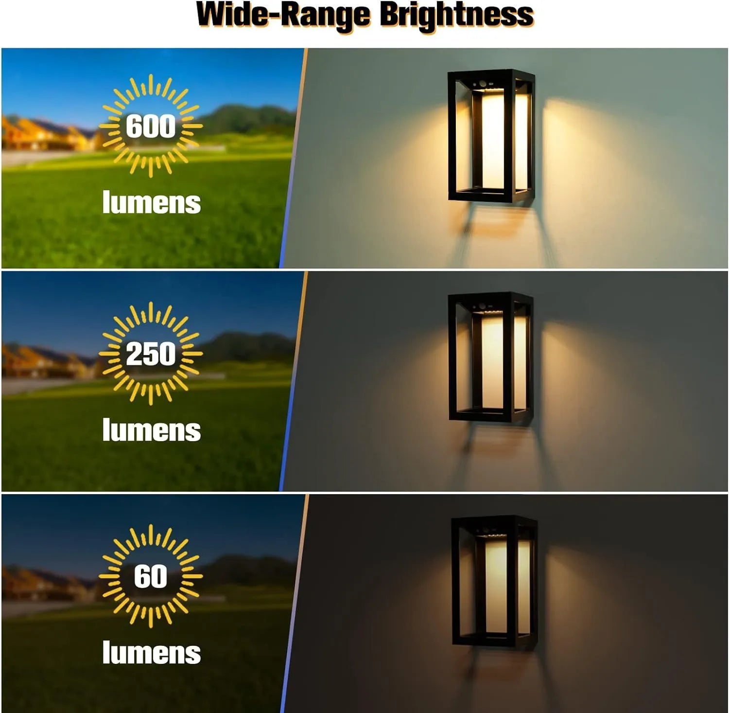Modern Chinese outdoor solar wall lamp with IP65 waterproof rating for garden installation