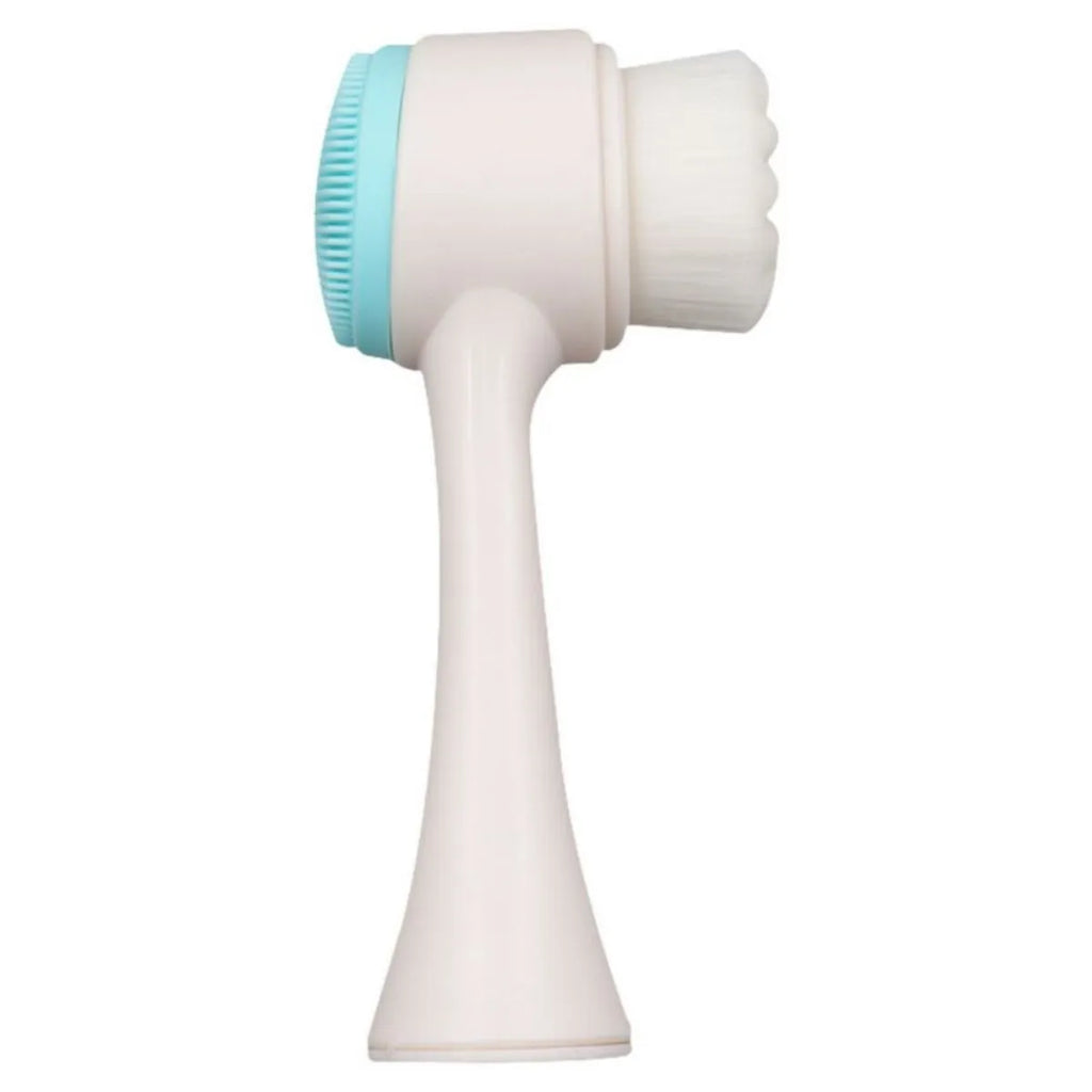 Blue nylon bristle paw brush for grooming dogs and cats on a white background