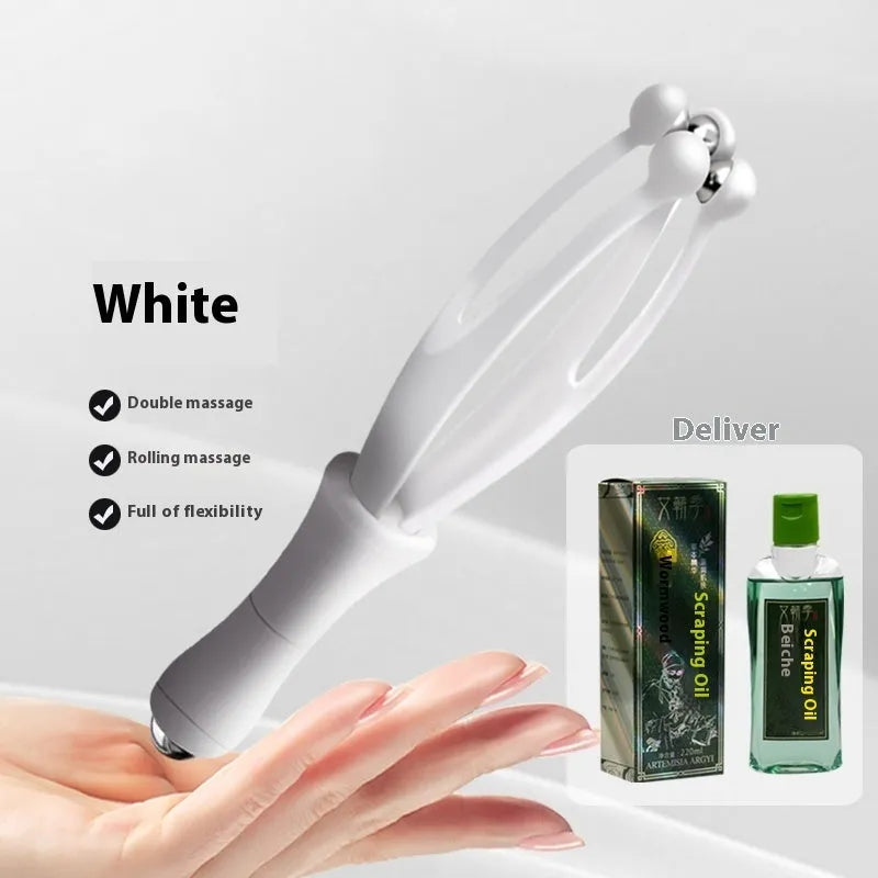 Blue and white steel ball finger massager for hand joint pressure relief
