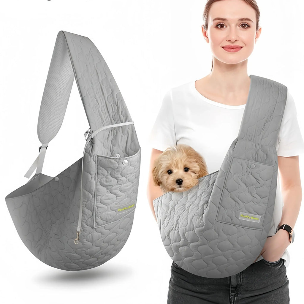 Pet Shiralee outing cat messenger bag in nylon solid colour hands-free pet carrier