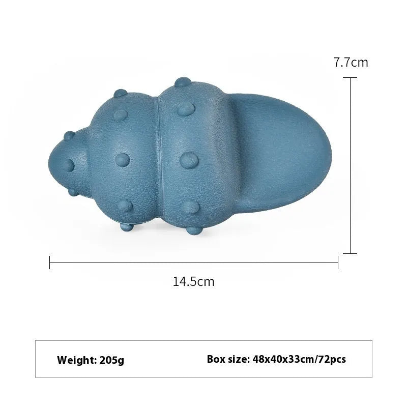 Deep sea shark rubber dog toy for puppies and small dogs in blue and green colour variations