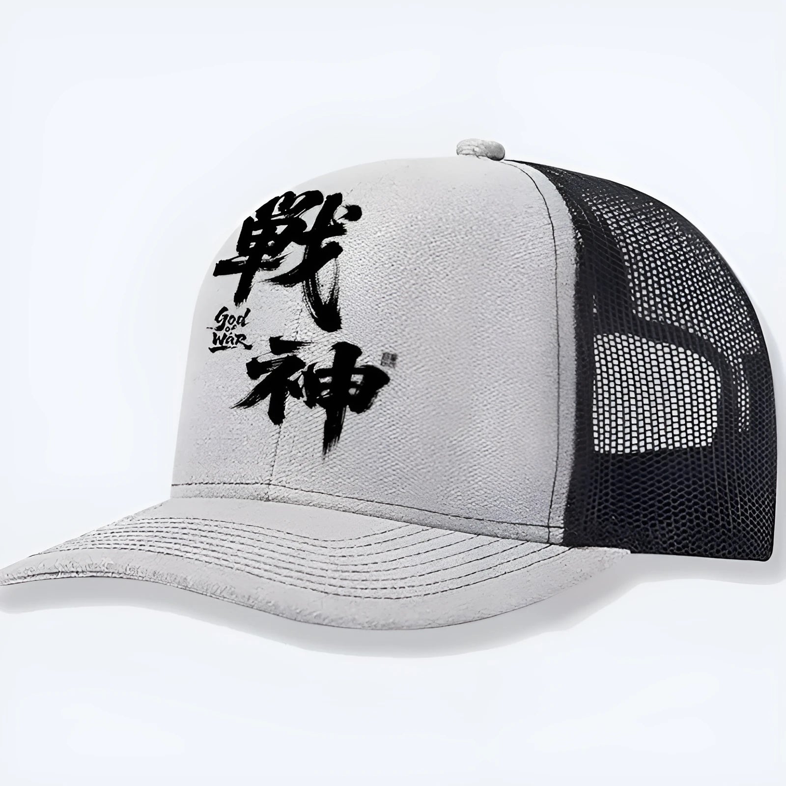 Men's polyester baseball cap in one size, shown in available colours: black, blue, green, grey, khaki, orange.