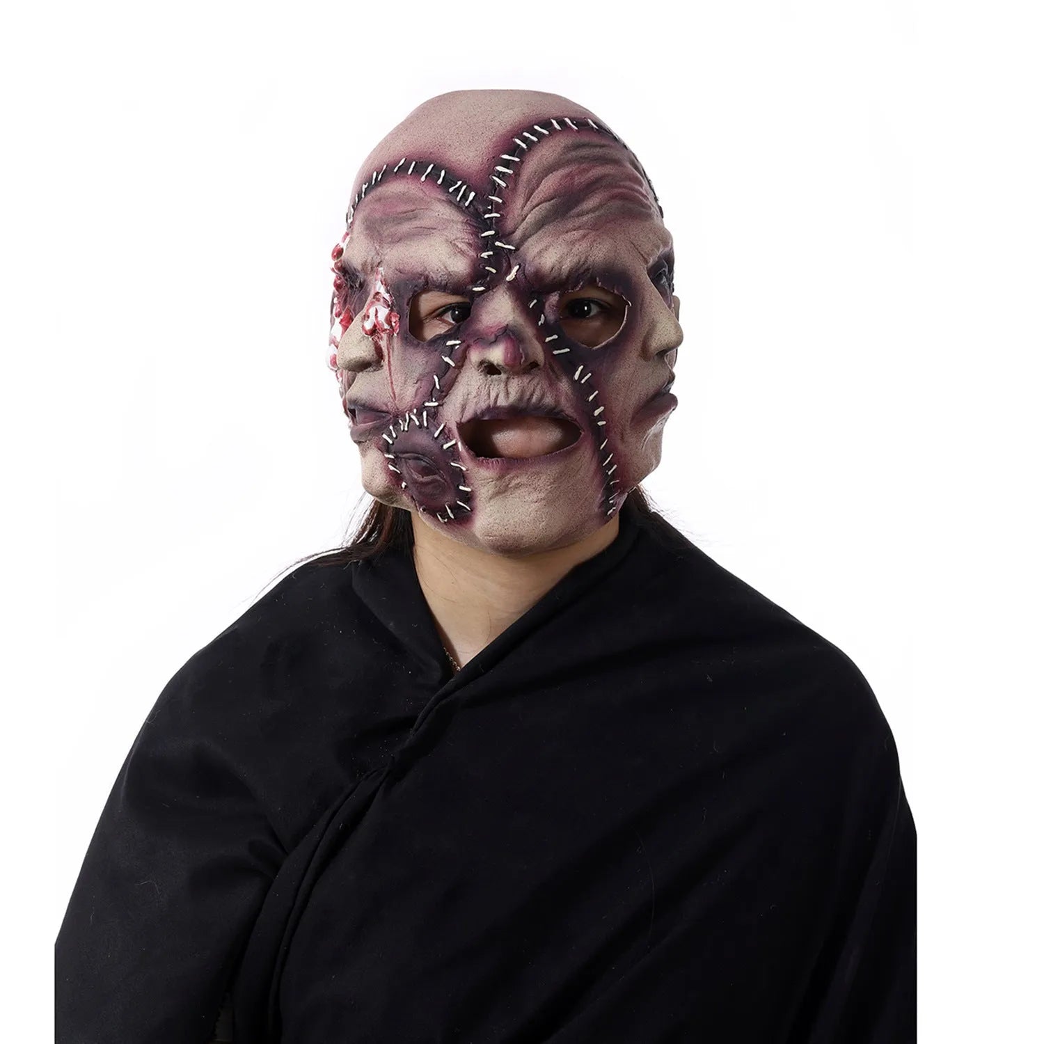 Three-sided Grimace horror latex mask for Halloween costume parties
