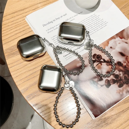 Matte plating TPU protective case for AirPods showing a non-glossy, electroplated finish.