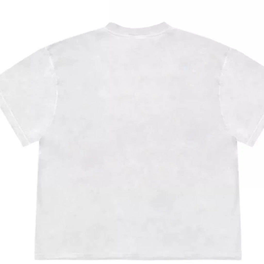 Blueberry patchwork fruit print t-shirt in ice oxygen cotton loose fit