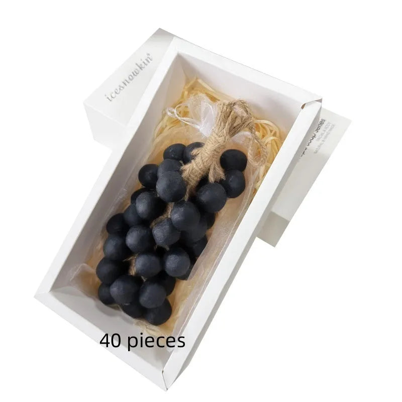 A 120g bar of handmade grape soap with options for black, green, purple, and litchi fragrance.