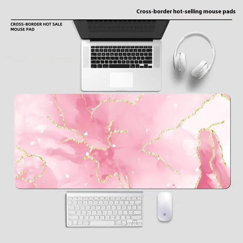 Large diatom ooze mouse pad in modern simplicity style with non-slip rubber sole, 30x60cm size, marble colour