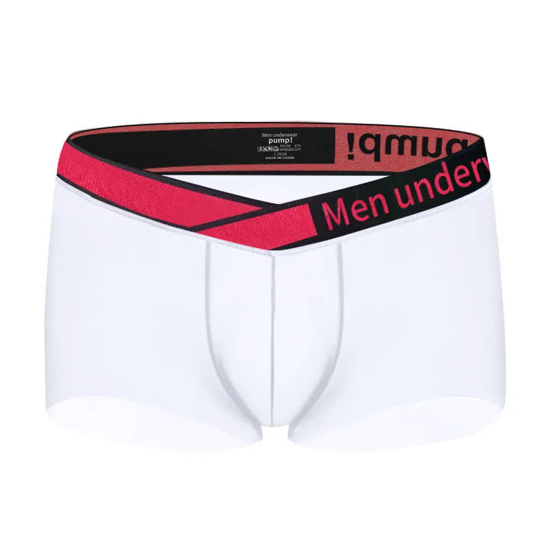 Men's black seamless low-waist underwear with a gradient laser design detail on the front.