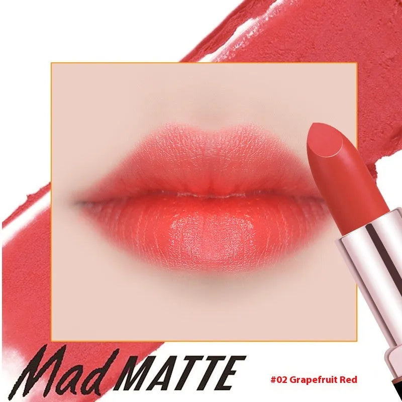 Fey Beauty Cameo Brown nude moisturising lipstick bullet, 3.8g, shown with no stain on a white cup.