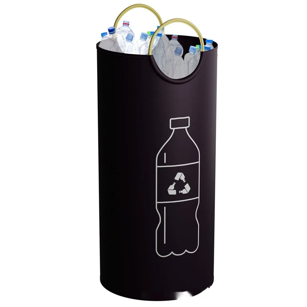 Round portable polypropylene trash can measuring 38cm diameter by 72cm height for outdoor events