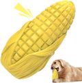 Blue and yellow corn stick dog chew toy for medium large breed aggressive chewers