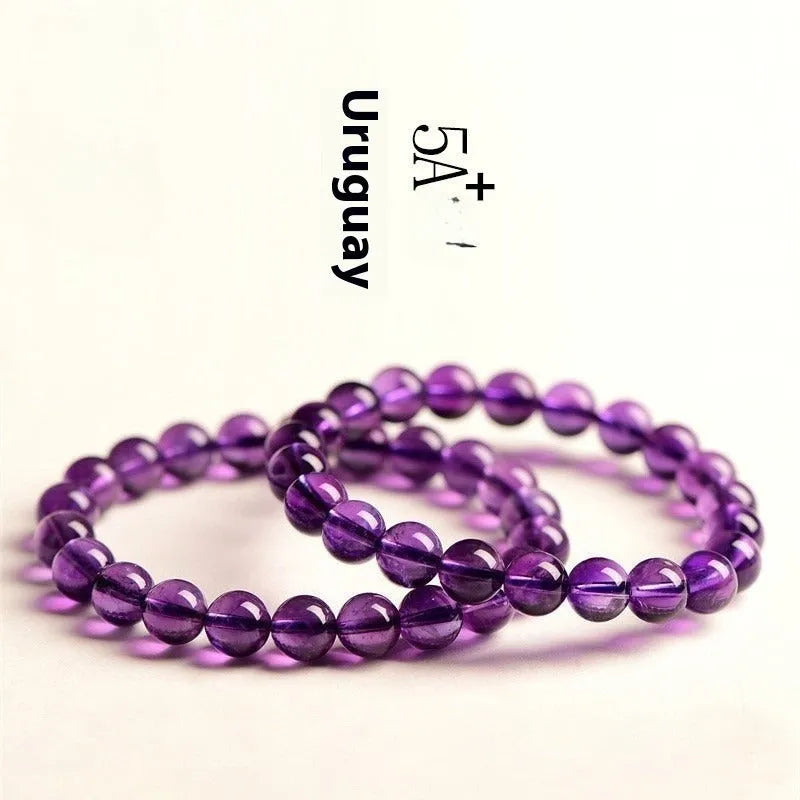Natural amethyst scattered beads Uruguay crystal bracelet components in various sizes