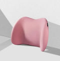 Memory cotton car headrest and back cushion set in black, green, grey or pink colours