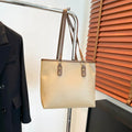Korean style black PU shoulder underarm bag with horizontal square suitcase shape