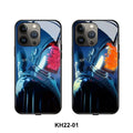 Transparent luminous iPhone case with tempered glass back shown on an iPhone.
