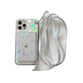 Diagonal pattern silicone iPhone case with wavy texture design in black colour