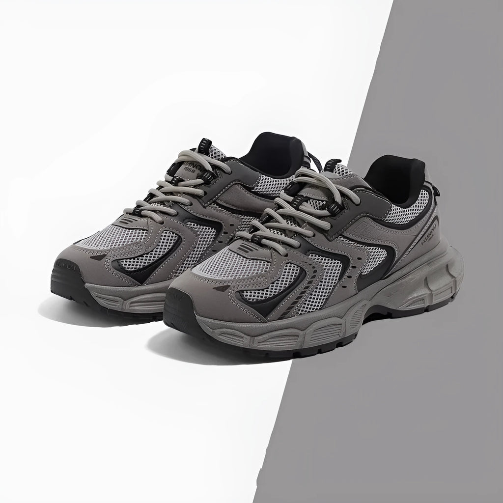Dad shoe style platform sneakers with PU mesh upper and EVA sole in three colour options