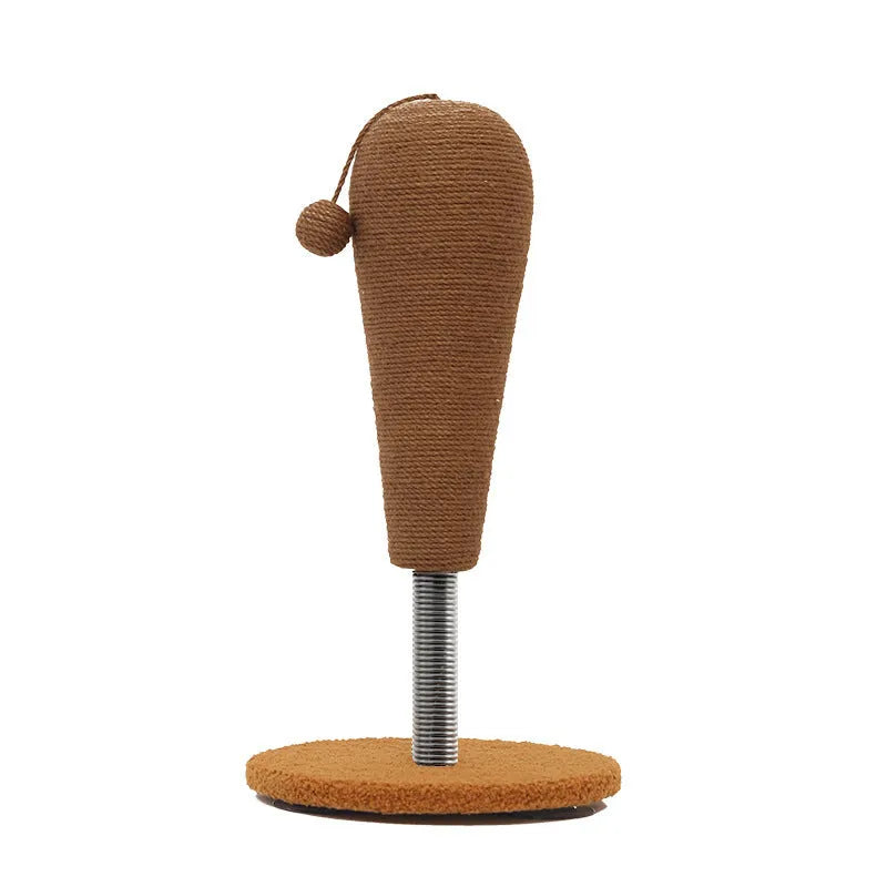 Hemp rope cat scratch board in large and small sizes with tumbler and grasping ball design options