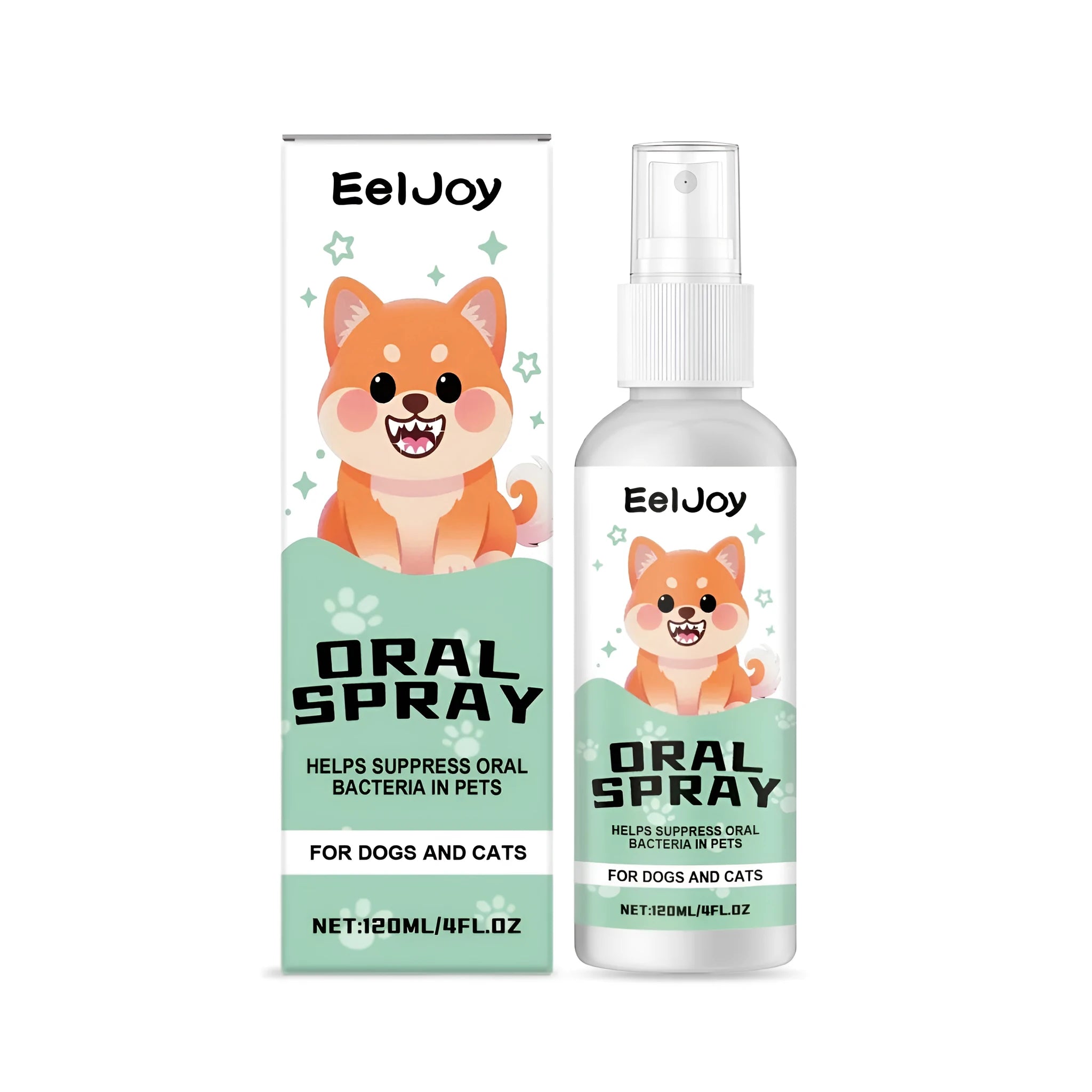 120ml pet oral spray bottle with chlorhexidine and mint extract for dental care