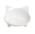 Shallow black cat bowl with non-slip rubber base for whisker relief feeding