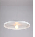 Aluminum alloy bar chandelier for restaurants in black or white, available in 35cm, 50cm, and 60cm diameters