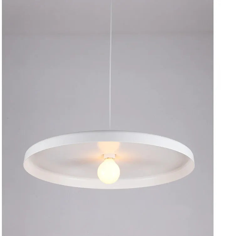 Aluminum alloy bar chandelier for restaurants in black or white, available in 35cm, 50cm, and 60cm diameters