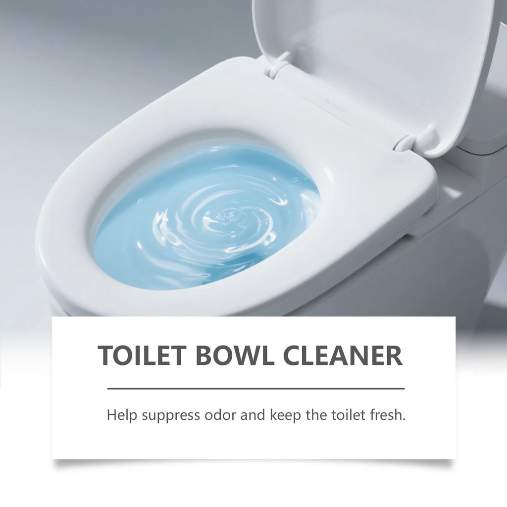 Four sachets of white toilet cleaning powder for removing urine stains and odours.