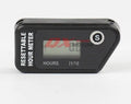 Black waterproof LCD digital maintenance timer for ATV motorcycle motorboat and generator service scheduling.