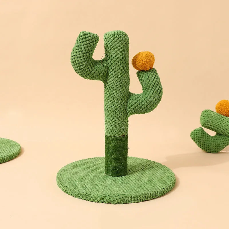 Masson cactus design cat scratch board and climbing pole made from cotton thread