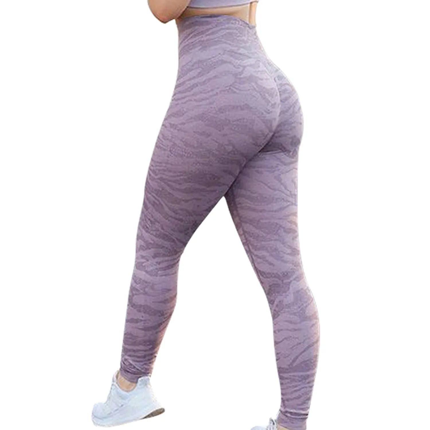Women's push-up booty leggings in animal print patterns for gym and yoga workouts